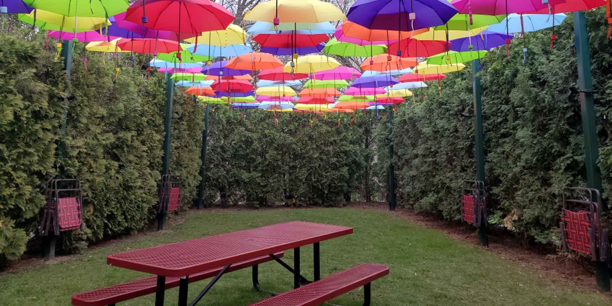 Adeline's House of Cool umbrella garden
