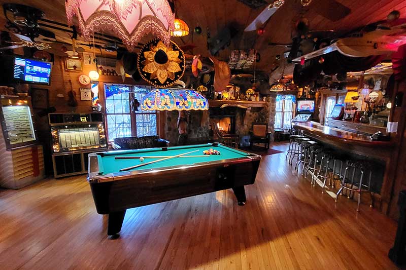 Game Room with Wet Bar and Fireplace